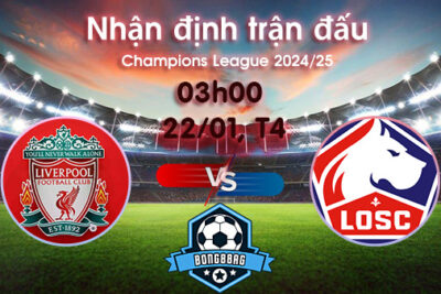 Soi kèo Liverpool vs Lille, 03h00 ngày 22/01/2025 – Cúp C1 Châu Âu