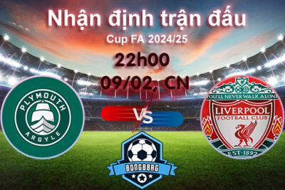 Soi kèo Plymouth vs Liverpool, 22h00 ngày 09/02/2025 – Cúp FA